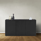 Sideboard Manhattan 07 - 160x40x80H cm - schlankes Design - 3 push-to-open Türen - grifflose Türen