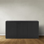 Sideboard Manhattan 07 - 160x40x80H cm - schlankes Design - 3 push-to-open Türen - grifflose Türen