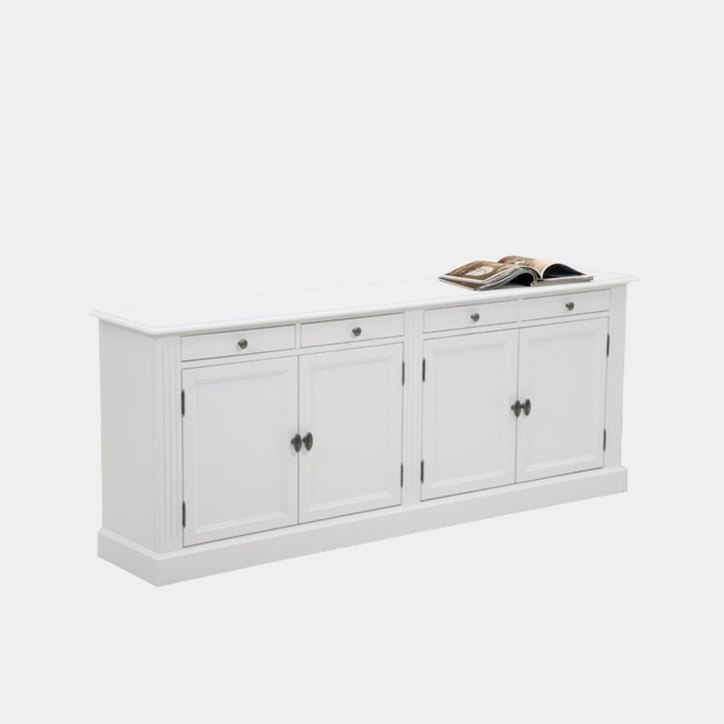 Sideboard Privatbibliothek - 200x40x80H cm - 4 Schubladen - 4 geschlossene Flügeltüren