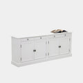 Sideboard Privatbibliothek - 200x40x80H cm - 4 Schubladen - 4 geschlossene Flügeltüren