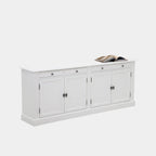 Sideboard Privatbibliothek - 200x40x80H cm - 4 Schubladen - 4 geschlossene Flügeltüren
