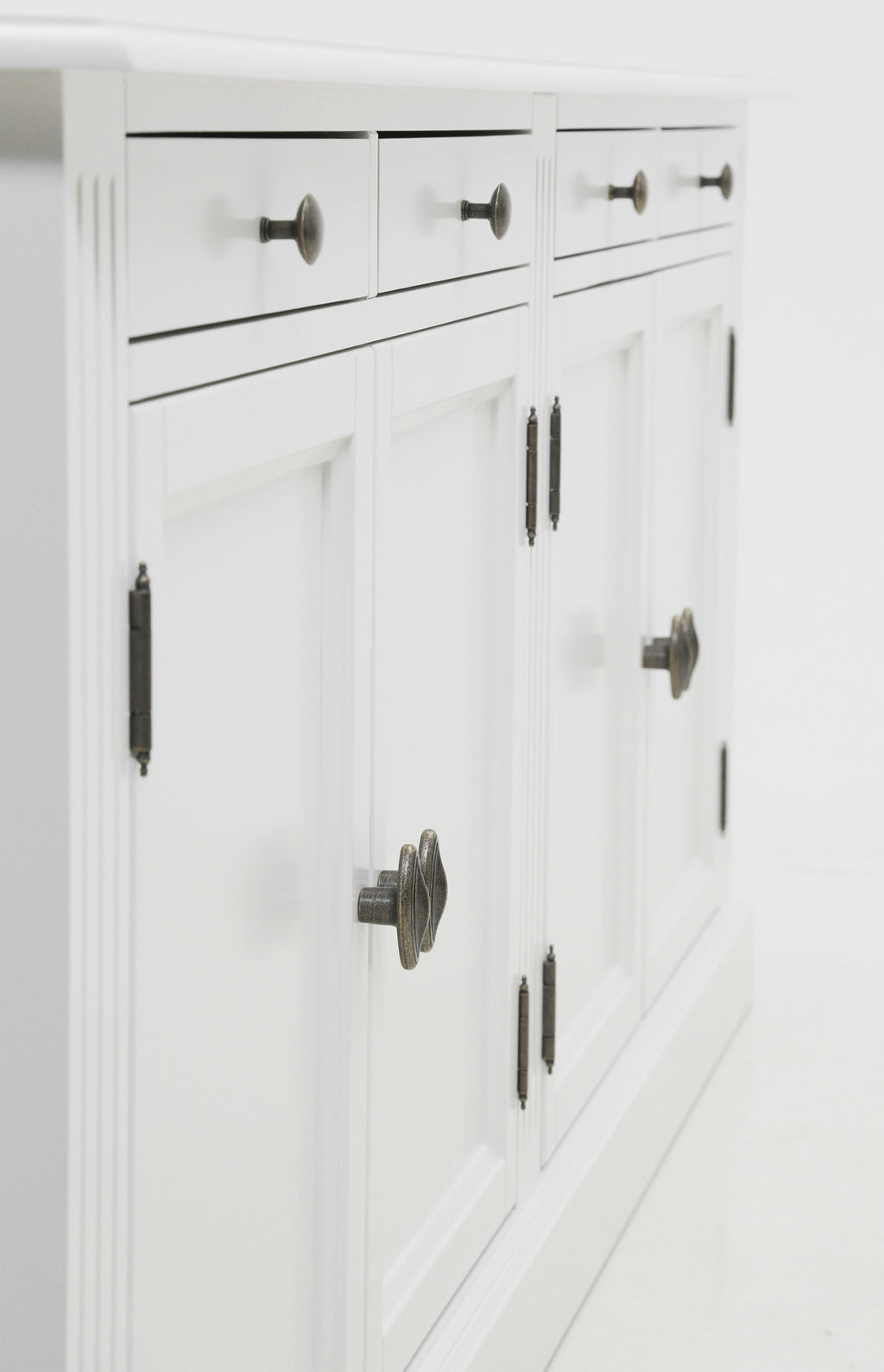 Sideboard Privatbibliothek - 200x40x80H cm - 4 Schubladen - 4 geschlossene Flügeltüren