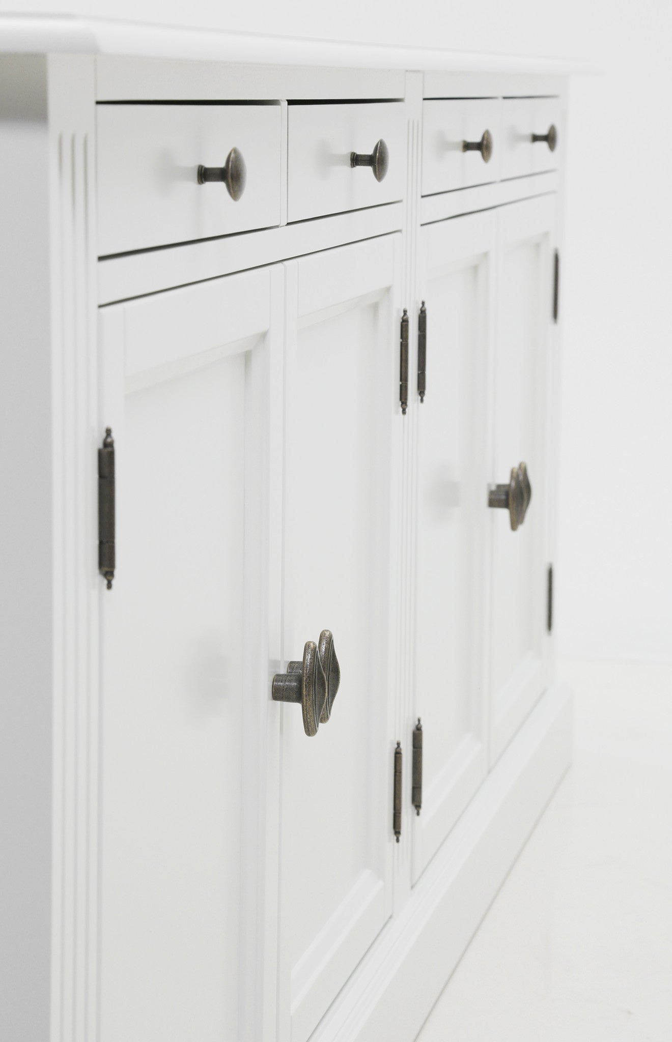 Sideboard Privatbibliothek - 200x40x80H cm - 4 Schubladen - 4 geschlossene Flügeltüren