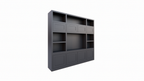 Atengo Fächerschrank - 250x45x230H cm - push-to-open Türen - offene Fächer