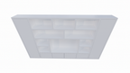 Kommode Austin - 400x40x240H cm - schlankes Design - geschlossene push-to-open Türen - offene Einlegeböden