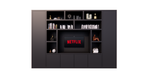 TV-Fachschrank Austin - 350x40x240H cm - offene Fächer - 6 grifflose geschlossene Türen - TV-Fach - Cinewall - schlankes Design
