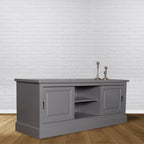 Avignon TV Sideboard - 150x48x60H cm - 2 Schiebetüren - offenes Mittelfach - mit Kabeldurchlass