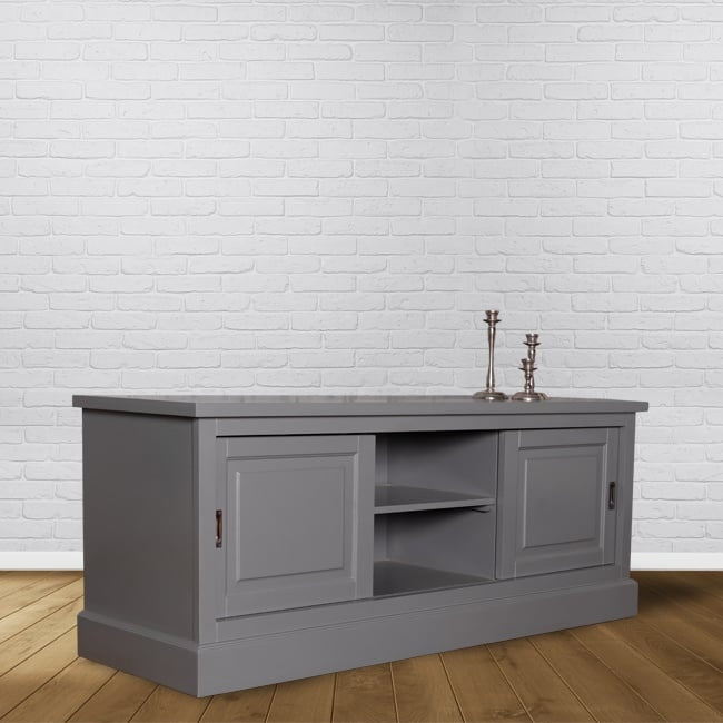 Avignon TV Sideboard - 150x48x60H cm - 2 Schiebetüren - offenes Mittelfach - mit Kabeldurchlass