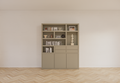 Avola Fachschrank - 180x35x220H cm - push-to-open Türen - 4 push-to-open Schubladen