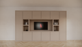 TV-Fachschrank Bali - 350x40x210H cm - 10 push-to-open Türen - 5 offene Fächer