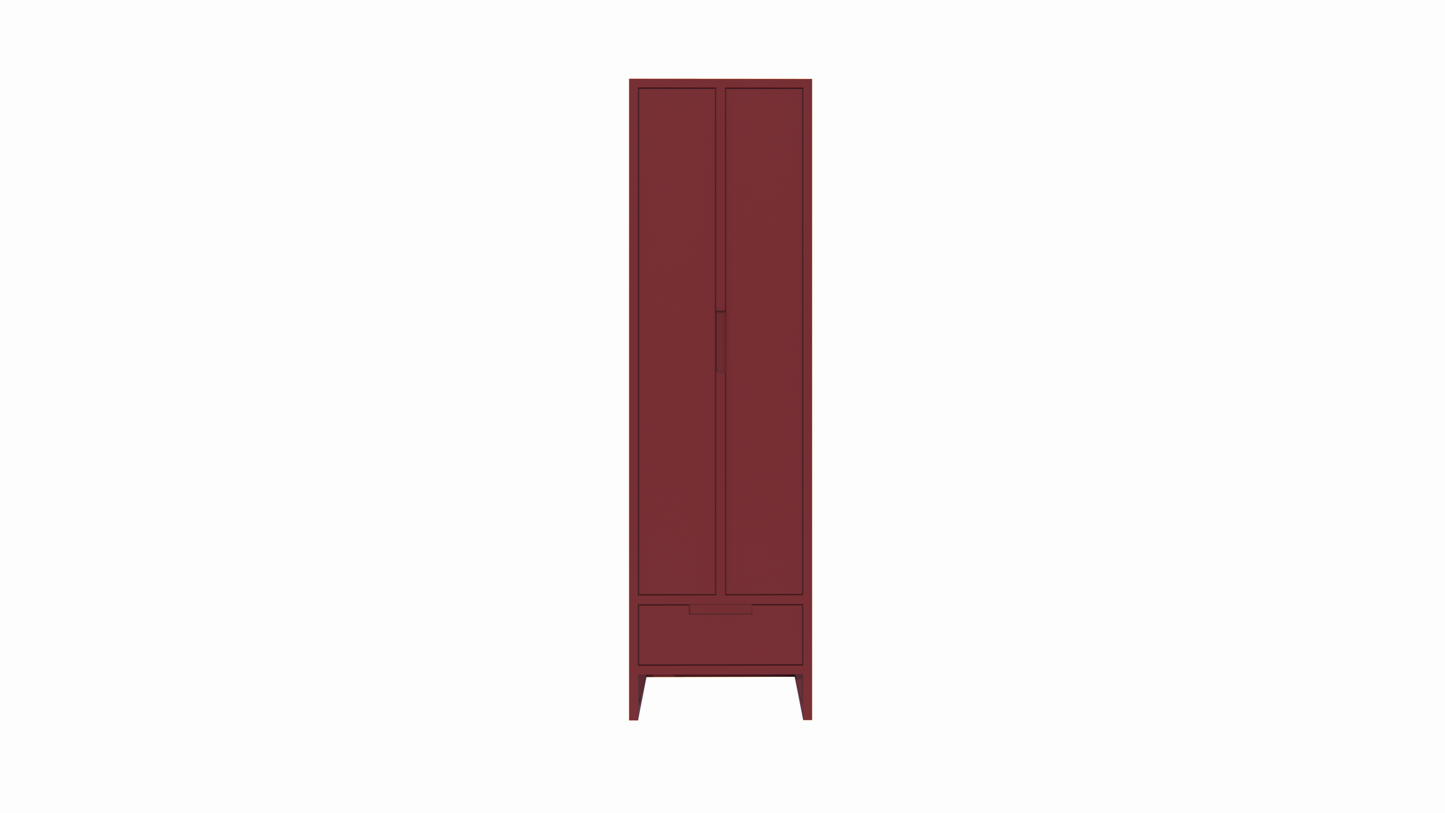 Bandon Schrank - 60x30x210H cm - auf Beinen - Soft-Close-Schublade