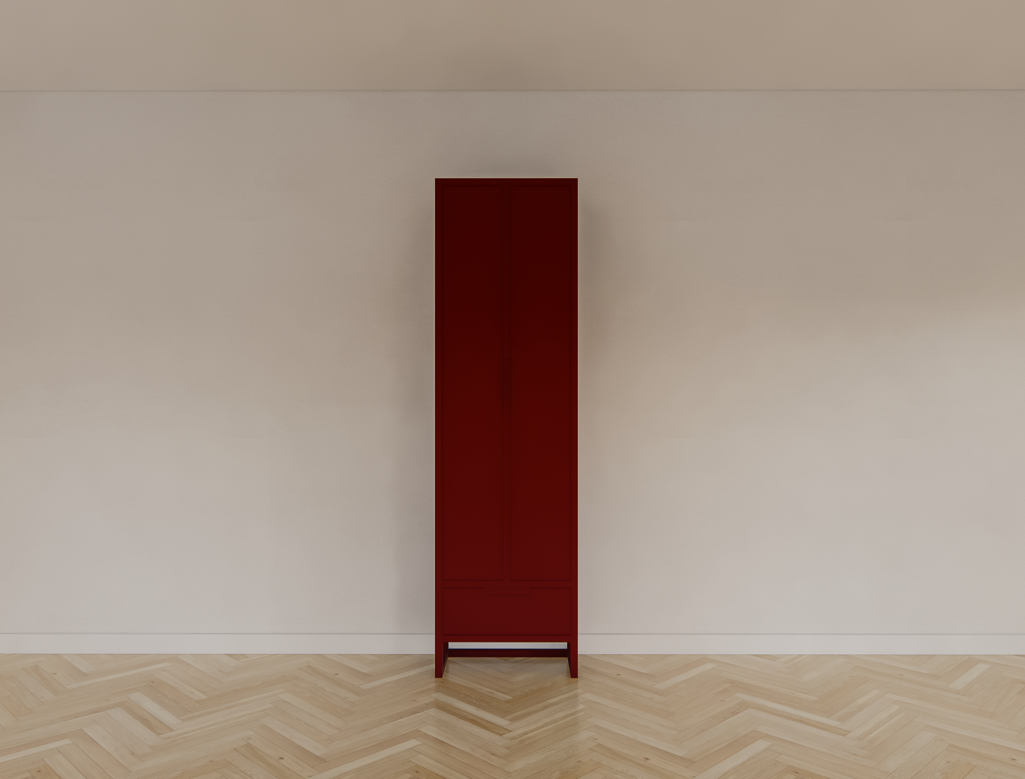 Bandon Schrank - 60x30x210H cm - auf Beinen - Soft-Close-Schublade