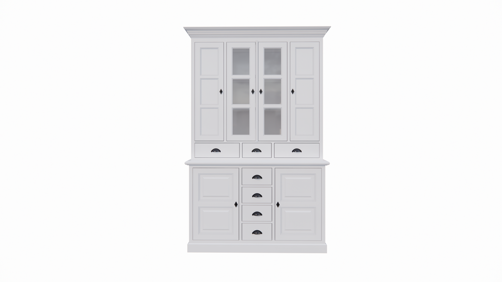 Buffetschrank Bangkok - 150x50x240H cm - 6 Türen - 7 Soft-Close-Schubladen - 2 Glastüren