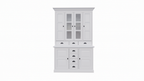 Buffetschrank Bangkok - 150x50x240H cm - 6 Türen - 7 Soft-Close-Schubladen - 2 Glastüren