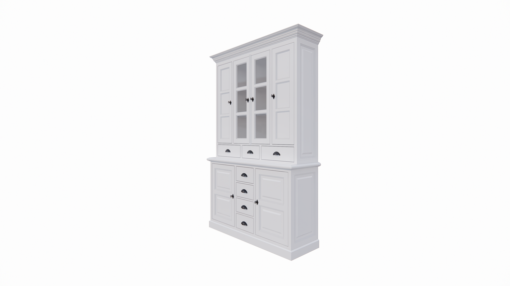 Buffetschrank Bangkok - 150x50x240H cm - 6 Türen - 7 Soft-Close-Schubladen - 2 Glastüren