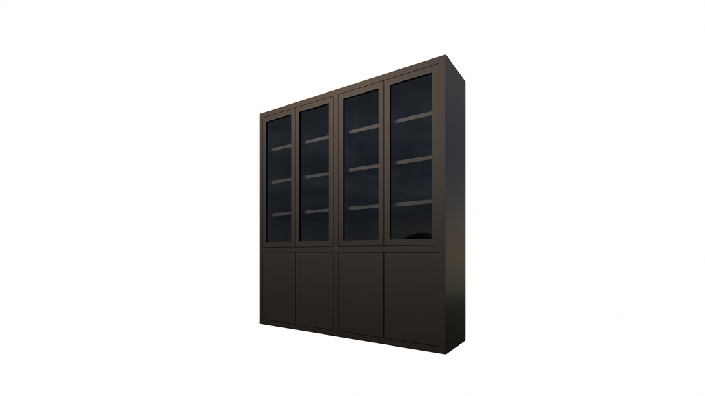 Bayonne Vitrine - 200x50x220H cm - Push-to-open Türen