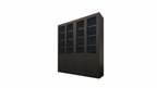 Bayonne Vitrine - 200x50x220H cm - Push-to-open Türen