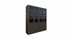 Bayonne Vitrine - 200x50x220H cm - Push-to-open Türen