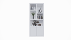 Fächerschrank Basel - 100x40x230H cm - 6cm Fachbodenstärke - 2 offene Türen - 5 offene Fächer