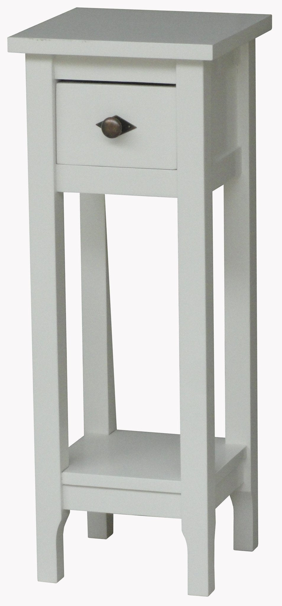 Beistelltisch Deux - 30x30x80H cm - 1 Schublade - 1 Ablage