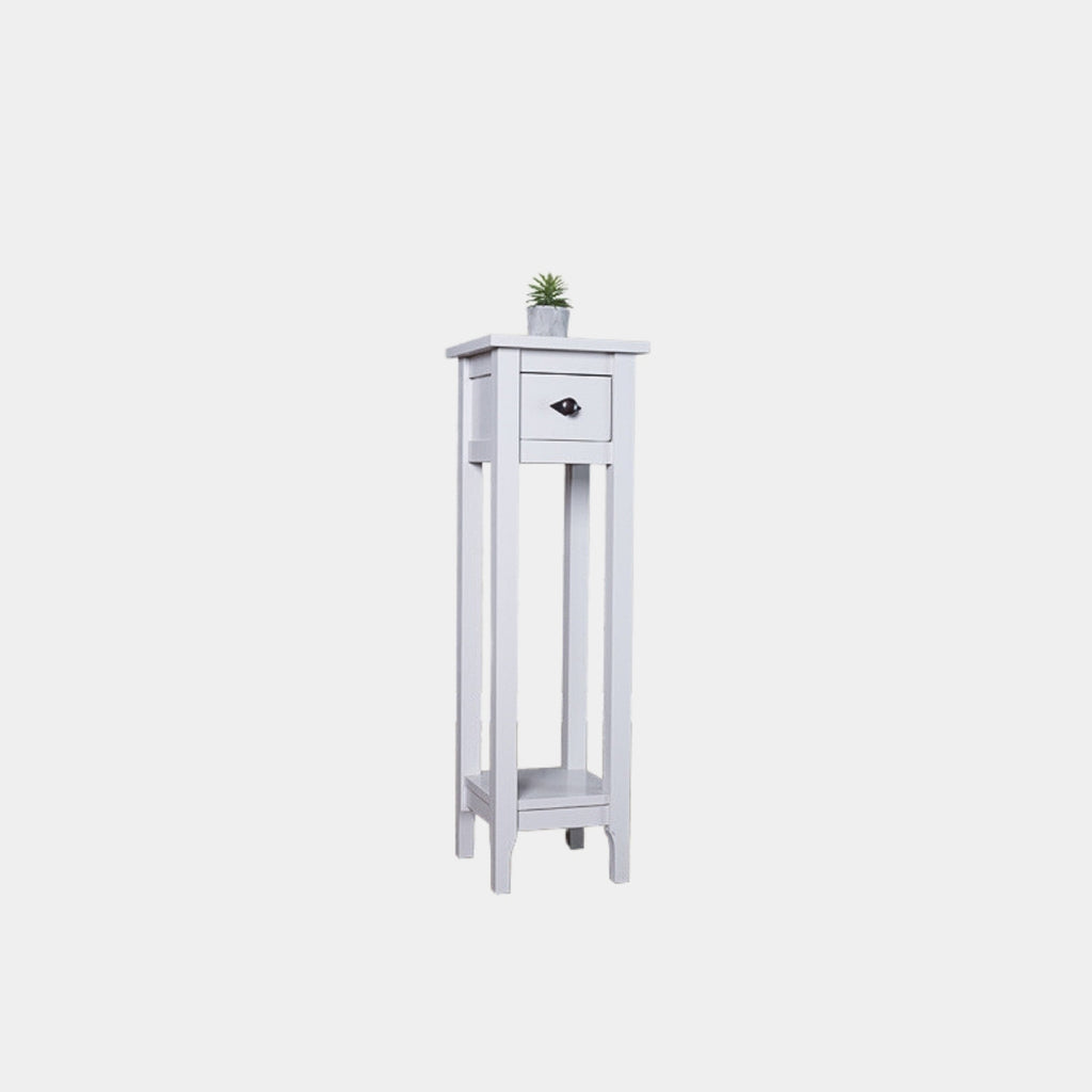 Beistelltisch Trois - 30x30x100H cm - 1 Schublade - 1 Ablage