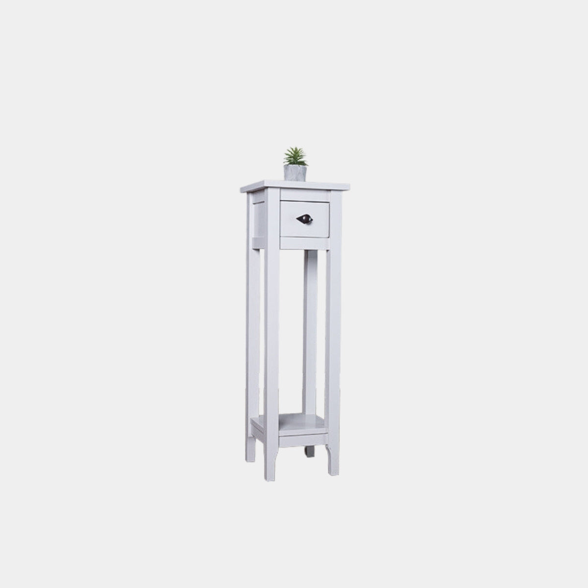 Beistelltisch Trois - 30x30x100H cm - 1 Schublade - 1 Ablage