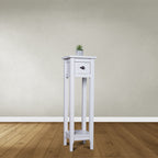 Beistelltisch Trois - 30x30x100H cm - 1 Schublade - 1 Ablage
