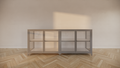 Sideboard/Theke Belo - 200x45x80H cm - 4 Flügeltüren - Ganzglas