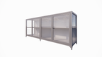 Sideboard/Theke Belo - 200x45x80H cm - 4 Flügeltüren - Ganzglas