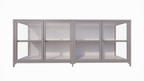 Sideboard/Theke Belo - 200x45x80H cm - 4 Flügeltüren - Ganzglas