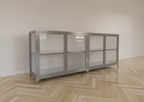 Sideboard/Theke Belo - 200x45x80H cm - 4 Flügeltüren - Ganzglas