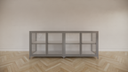 Sideboard/Theke Belo - 200x45x80H cm - 4 Flügeltüren - Ganzglas