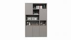 Bendigo Fächerschrank - 152x45x235H cm - 5 push-to-open Türen - 5 offene Fächer - 4cm Fachbodenstärke