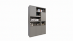 Bendigo Fächerschrank - 152x45x235H cm - 5 push-to-open Türen - 5 offene Fächer - 4cm Fachbodenstärke