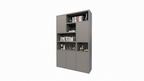 Bendigo Fächerschrank - 152x45x235H cm - 5 push-to-open Türen - 5 offene Fächer - 4cm Fachbodenstärke