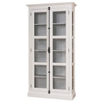 Vitrine Bilbao - 110x40x210H cm - mit Spanjolette-Verschluss - Glasseiten - Ganzglasvitrine