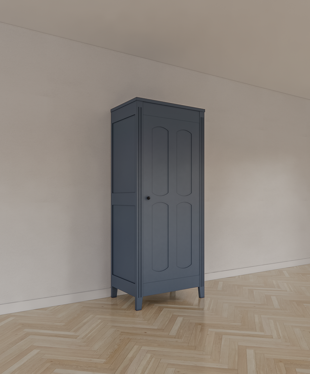 Kinderschrank Blora - 80x55x195H cm - 1 Tür - auf Beinen