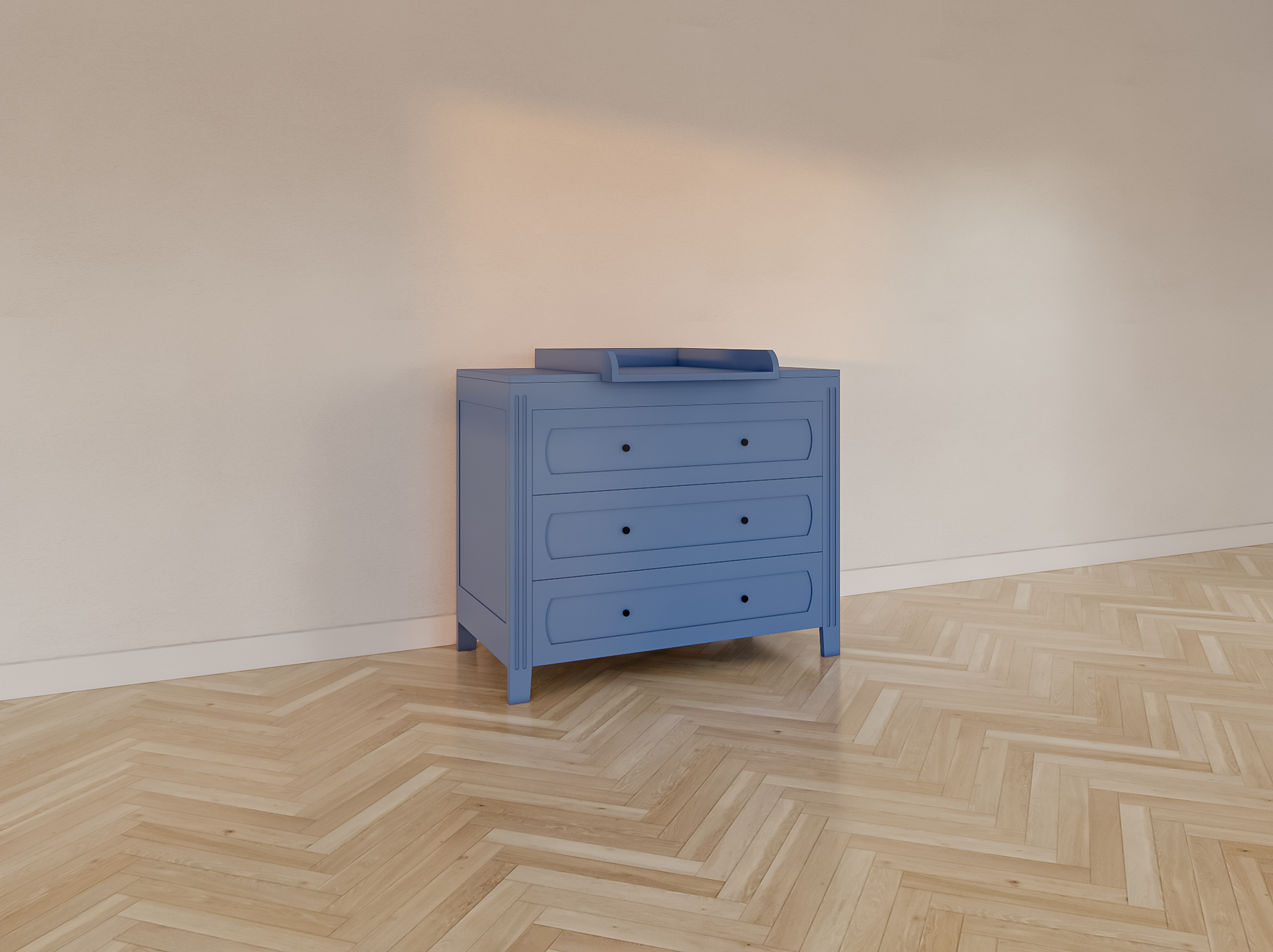 Blora Kommode - 100x55x90H cm - 3 Soft-Close-Schubladen - auf Beinen