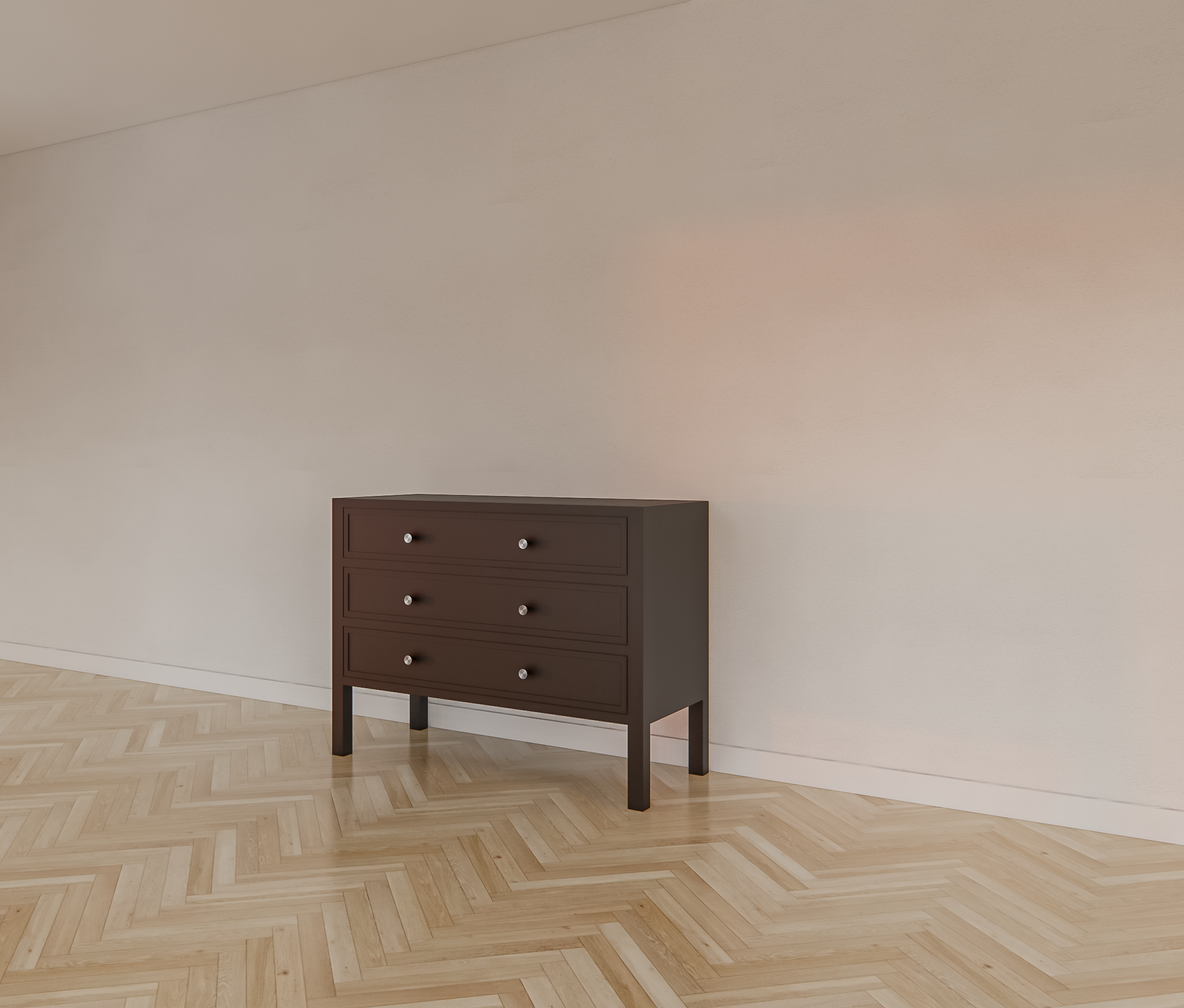 Kommode/Kommode - 120x50x90H cm - 3 Soft-Close-Schubladen - auf Beinen