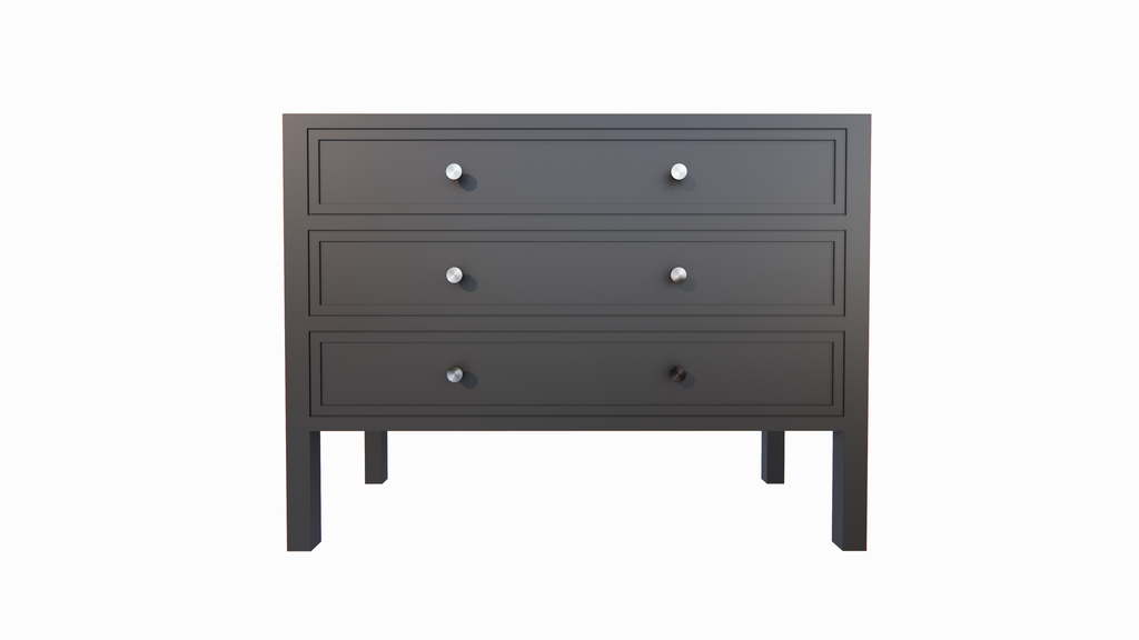 Kommode/Kommode - 120x50x90H cm - 3 Soft-Close-Schubladen - auf Beinen