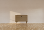 Bowen Sideboard - 100x55x90H cm - 2 Soft-Close-Schubladen - auf runden Holzbeinen