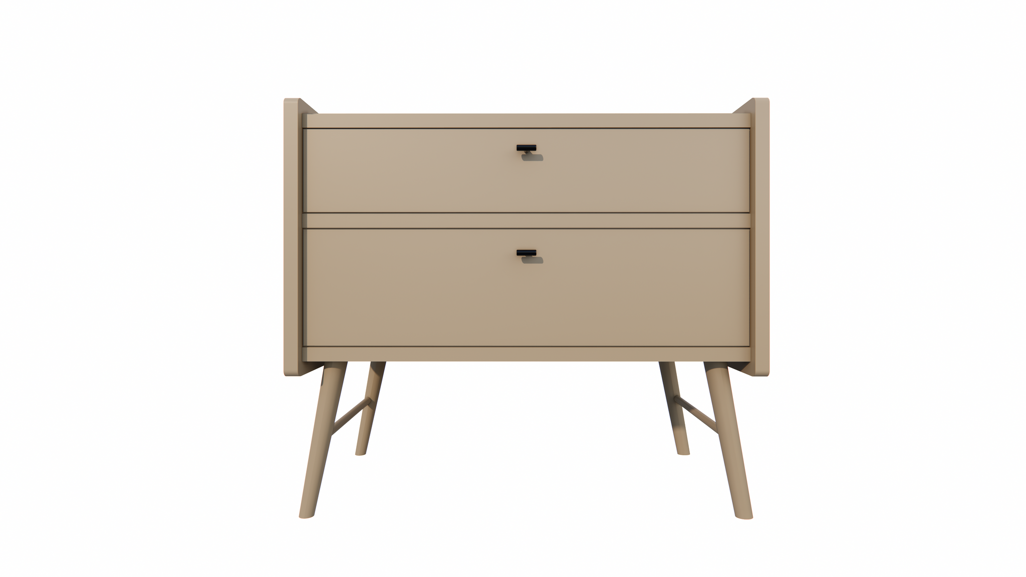 Bowen Sideboard - 100x55x90H cm - 2 Soft-Close-Schubladen - auf runden Holzbeinen