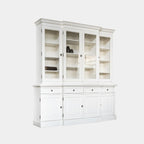 Buffetschrank Breakfront - 220x50x220H cm - 4 Schranktüren - 4 Schubladen mit Soft-Close - 4 geschlossene Türen - mit versetzten Türen