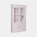 Vitrine Breda - 120x40x200H cm - 2 Vitrinentüren mit Scharnieren - 2 geschlossene Türen mit Scharnieren