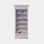 Brighton Bibliothek - Bücherregal - zerlegbar - 85x43x240H cm - 4 verstellbare Einlegeböden - 1 Soft-Close-Schublade