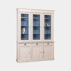 Buffetschrank Brüssel - 185x50x240H - 3 Flügeltüren für Vitrinen - 3 geschlossene Flügeltüren - verstellbare Einlegeböden