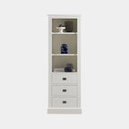 Bücherregal Island 09 - 75x40x215H cm - 2 Fachböden - 3 Soft-Close-Schubladen