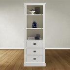 Bücherregal Island 09 - 75x40x215H cm - 2 Fachböden - 3 Soft-Close-Schubladen