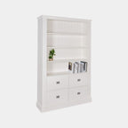 Bücherregal Island 10 - 120x40x215H cm - 3 Einlegeböden - 4 Soft-Close-Schubladen
