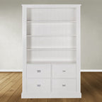 Bücherregal Island 10 - 120x40x215H cm - 3 Einlegeböden - 4 Soft-Close-Schubladen